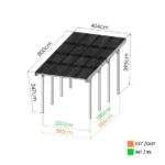 Carport aus behandeltem Holz, 32,3 m² - Wohnmobil – Bild 4