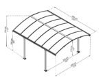 Carport Arcadia 3,59 x 4,35 m Canopia Aluminium und Polycarbonat – Bild 3
