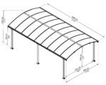 Carport Arcadia 3,59 x 6,49 m Canopia Aluminium und Polycarbonat – Bild 2