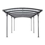 Carport aus anthrazitfarbenem Aluminium, 3 x 5 m – Bild 3