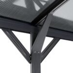 Carport aus anthrazitfarbenem Aluminium, 3 x 5 m – Bild 10