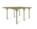 Carport, Unterstand 3,04 x 5,12 m - 15,57 m² - CAR16