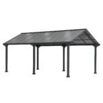 Sunjoy EIGER Stahlcarport – 367 cm x 610 cm, Grau