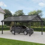 Sunjoy EIGER Stahlcarport – 367 cm x 610 cm, Grau – Bild 3