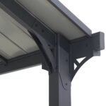 Sunjoy EIGER Stahlcarport – 367 cm x 610 cm, Grau – Bild 6