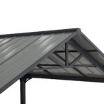 Sunjoy EIGER Stahlcarport – 367 cm x 610 cm, Grau – Bild 9