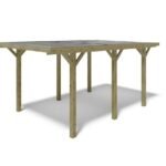 Carport, Unterstand 3,04 x 5,12 m – 15,56 m² – PVC-Dach – CAR10PVCTR