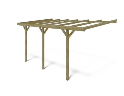 Carport, Unterstand 3x5,24 m - 15 m² - angebaut - CAR6