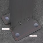 MORATA Doppelstabzaun, Rundumhöhe: 200 cm / Länge: 16 m, 2 Eckpfosten – Bild 9