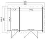 Gartenhaus Lasita Maja Belmont 1 unbehandelt – Bild 2