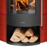 ORANIER POLAR NEO ECK KAMINOFEN STAHL SCHWARZ / KERAMIK PAPRIKAROT – Bild 4