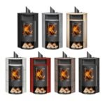 ORANIER POLAR NEO ECK KAMINOFEN STAHL SCHWARZ / KERAMIK PAPRIKAROT – Bild 7