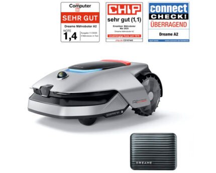 Mähroboter Dreame A2, 22cm/3000 m² mit App, ohne Begrenzungsdraht mit OmniSense™-Technologie und Intuitivem Bereichsmanagement - Kompatibel mit SMART HOME