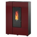 DAL ZOTTO LEYLA ELITE PELLETOFEN STAHL BORDEAUX – Bild 2