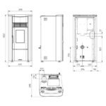 EXTRAFLAME GIUSY PLUS EVO 2.0 PELLETOFEN STAHL WEISS – Bild 4