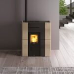 EDILKAMIN BLADE H 15 EVO WASSERFÜHRENDER PELLETOFEN KERAMIK BEIGE – Bild 4