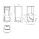 EXTRAFLAME EVOLUTION LINE SINFONY PELLETOFEN STAHL WEISS – Bild 8