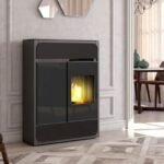 EDILKAMIN BILD UP PELLETOFEN KERAMIK SCHWARZ