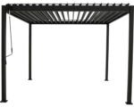 Pergola Basis mit Lamellendach, Pfosten 8,8x8,8 cm, 3x3,6m anthrazit – Bild 2