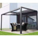 Pergola, Pavillon Air II inkl. Schiebedach 392 x 305 x 262 cm anthrazit
