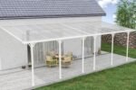 Angebaute Pergola/Carport 24m² KLEO 800L300 Aluminium Weiß – Bild 6